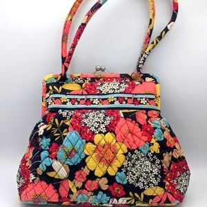 Vera Bradley Happy Snails Kiss Closure Shoulder Bag Purse, EUC RETIRED